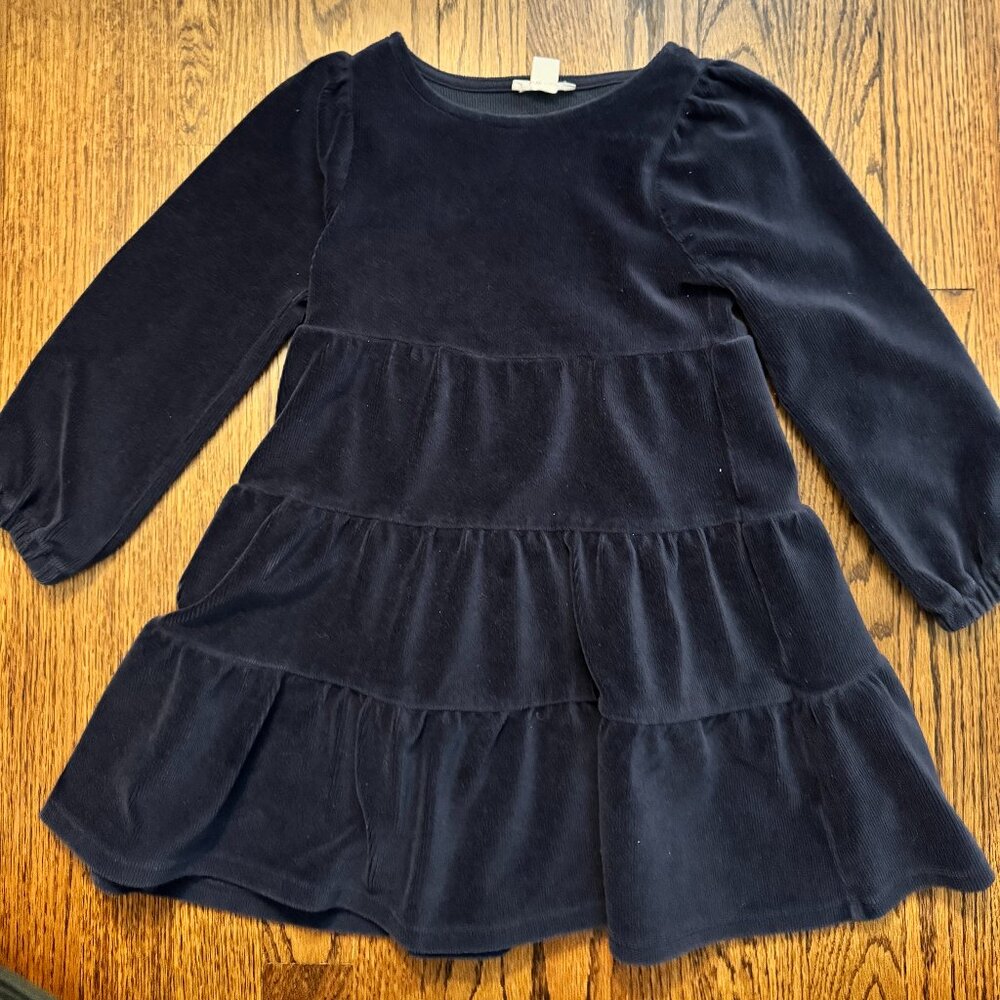 J.Crew Crewcuts Girls’ Corduroy Tiered Dress – 5 - Navy
